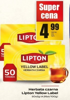 Herbata czarna Lipton Yellow Label promocja w Supeco