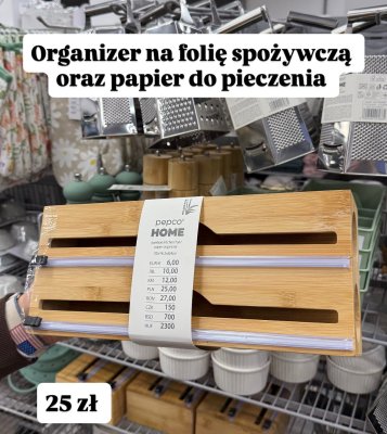 Organizer na folię spożywczą i papier do pieczenia promocja w Pepco