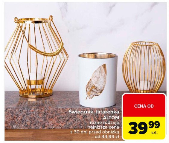 Latarenka rattan sand Altom design promocja w Carrefour