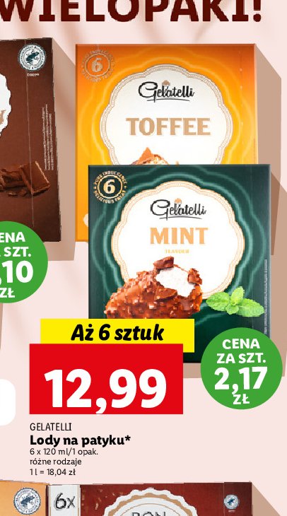 Lody toffee Gelatelli promocja