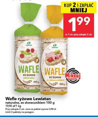 Wafle ryżowe naturalne Lewiatan 100 g promocja w LEWIATAN