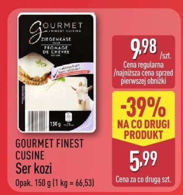 Ser kozi GOURMET FINEST CUSINE promocja w Aldi