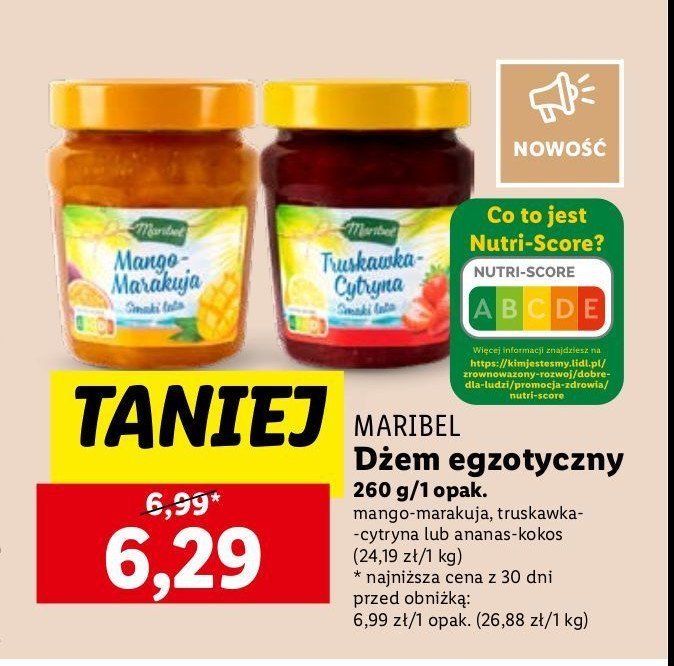 Dżem mango-marakuja Maribel promocja