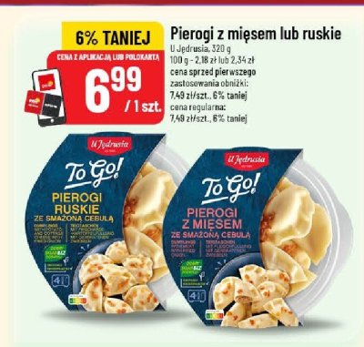 Pierogi z mięsem lub ruskie W Jedności, 320 g promocja w POLOmarket