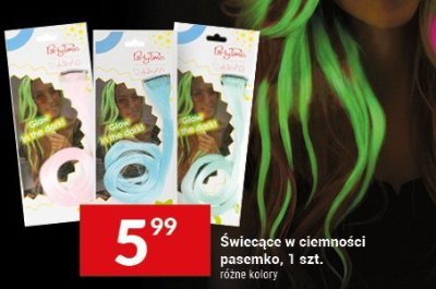 Świecące w ciemności pasemko, 1 szt. różne kolory promocja w Twój Market