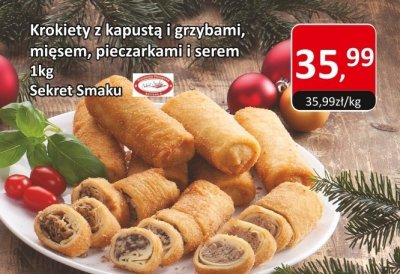 Krokiety z kapustą i grzybami, mięsem, pieczarkami i serem 1kg Sekret Smaku promocja w Market Point