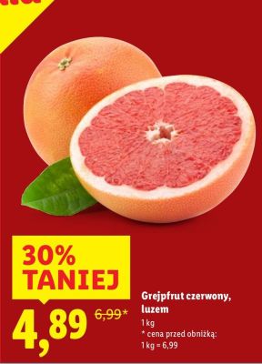 Grejpfrut czerwony luzem promocja w Lidl