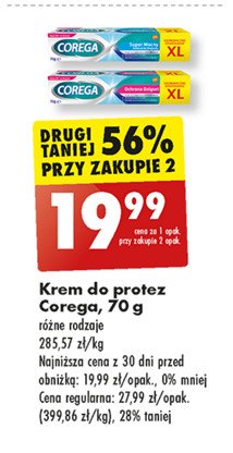 Krem mocujący do protez Corega super mocny promocja w Biedronka