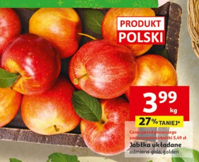 Jabłko układane, odmiana gala, golden promocja w Auchan