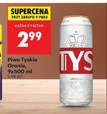 Piwo Tyskie Gronie  promocja w Biedronka
