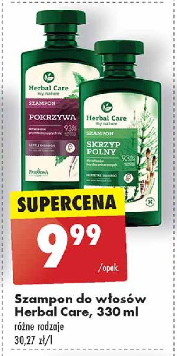 Szampon do włosów pokrzywowy Farmona herbal care promocja