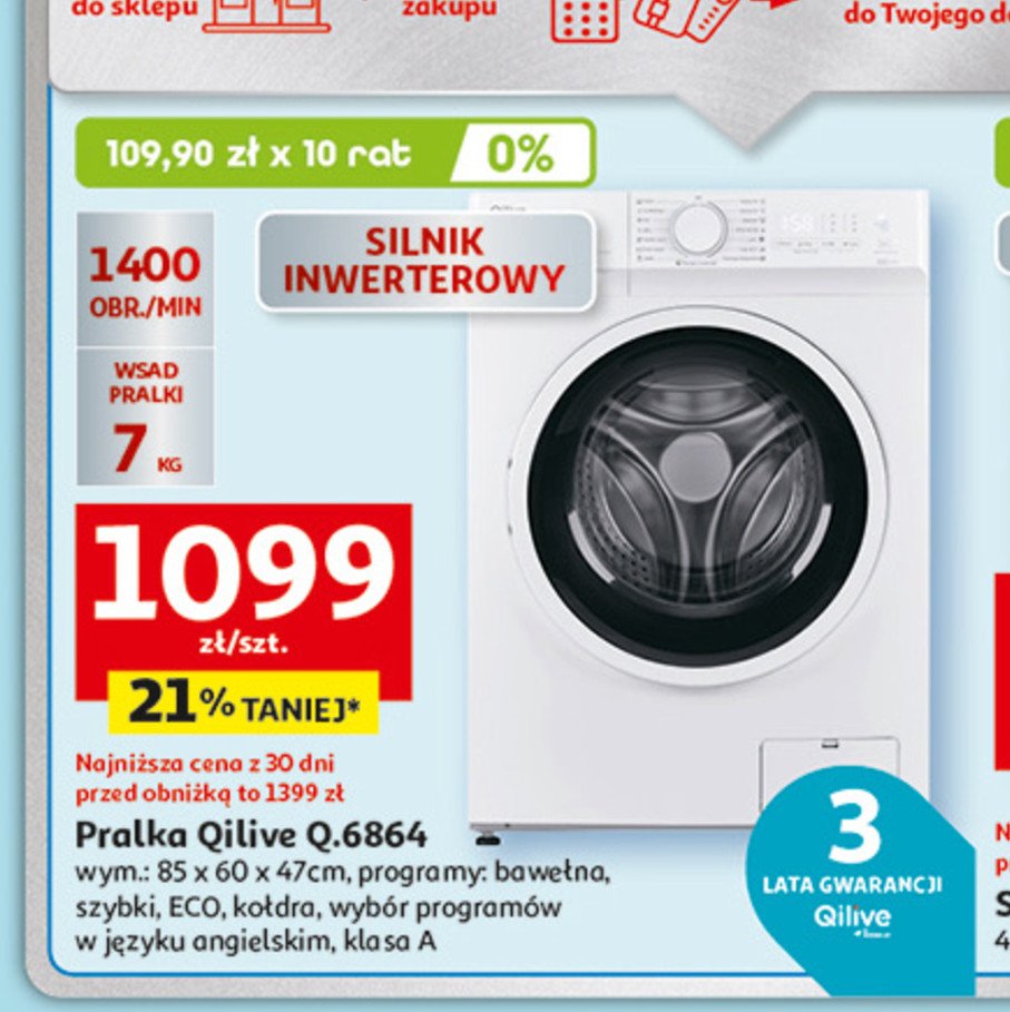 Pralka q.6864 Qilive promocja w Auchan