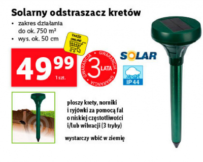 Solarowy odstraszacz kret贸w promocja