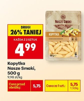 Kopytka 500 g promocja w Biedronka