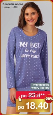 Koszulka nocna Rozm. S-XXL promocja w Woolworth