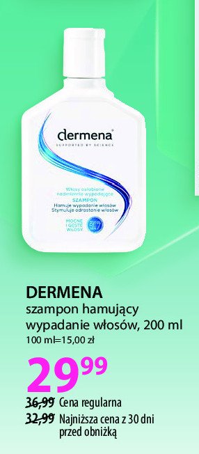 Szampon zapobiegający wypadaniu włosów Dermena hair care promocja w Hebe