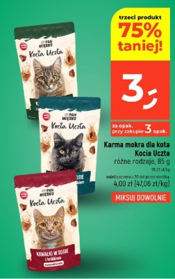 Karma mokra dla kota Kocia Uczta różne rodzaje, 85 g promocja w Dealz