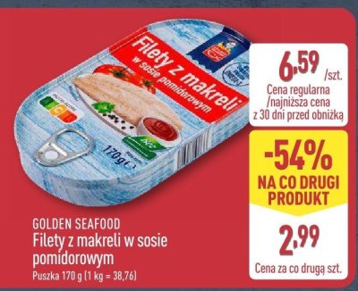 Filety z makreli w sosie pomidorowym promocja w Aldi