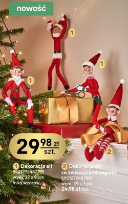 Dekoracja elf ze zwisającymi nogami promocja w Castorama