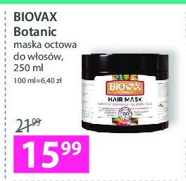 Maska do włosów Biovax botanic promocja