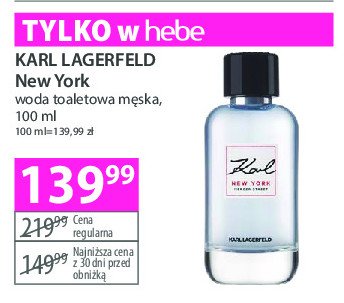 Woda toaletowa Karl lagerfeld new york promocja