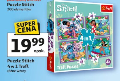 Puzzle 4w1 stitch Trefl promocja