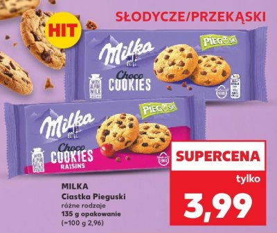 Ciastka Milka Choco Cookies Pieguski różne rodzaje promocja w Kaufland