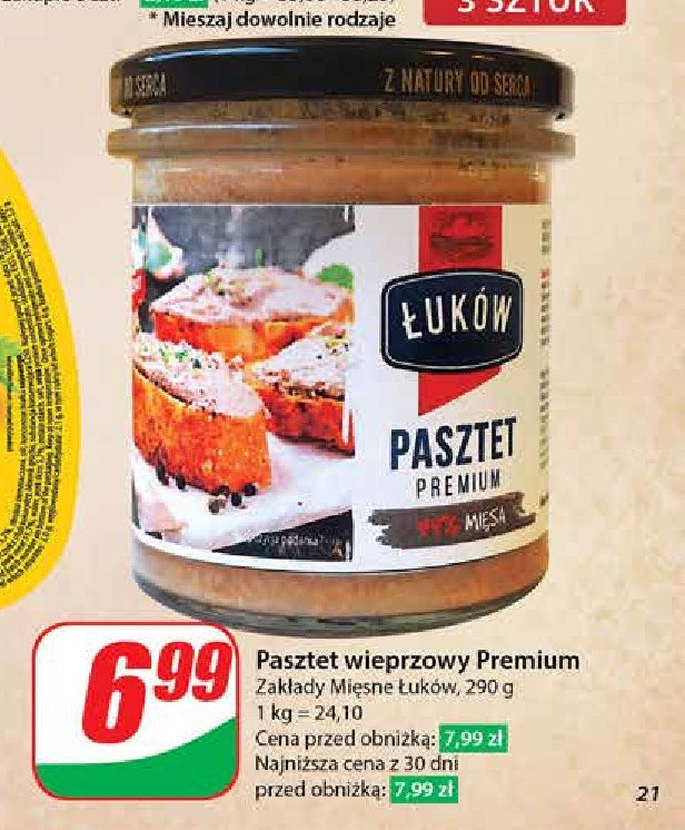 Pasztet wieprzowy premium Łuków promocja