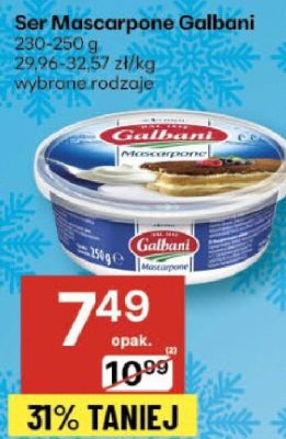 Ser Mascarpone Galbani promocja w Delikatesy Centrum