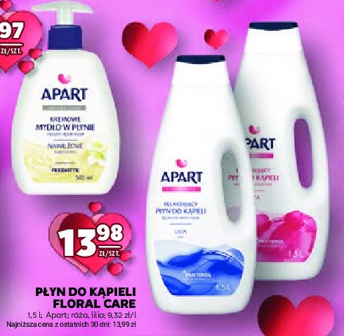 Płyn do kąpieli róża Apart classic Apart natural promocja w Stokrotka