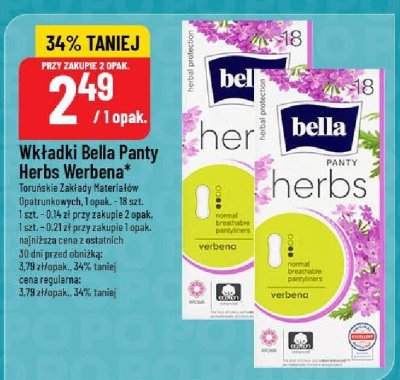 Wkładki Bella Panty Herbs Werbena promocja w POLOmarket