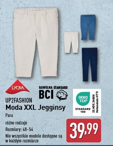 Jegginsy damskie 48/54 Up2fashion promocja w Aldi