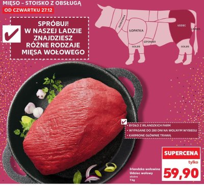 Irlandzka wołowina Udziec wołowy ekstra promocja w Kaufland
