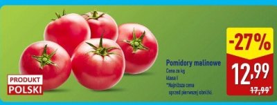 Pomidory malinowe promocja w Aldi