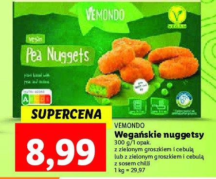 Nuggetsy wegańskie z groszku Vemondo promocja