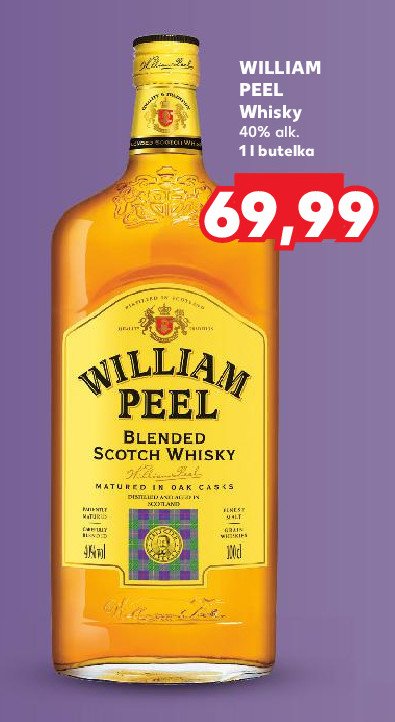 Whisky William peel blended scotch whisky promocja w Kaufland