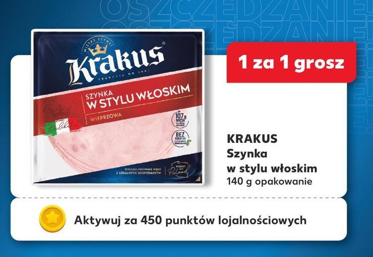 Szynka w stylu włoskim Krakus animex promocja w Kaufland