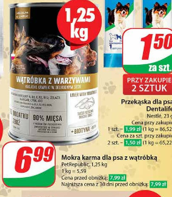 Karma dla psa wątróbka z warzywami Pet republic promocja