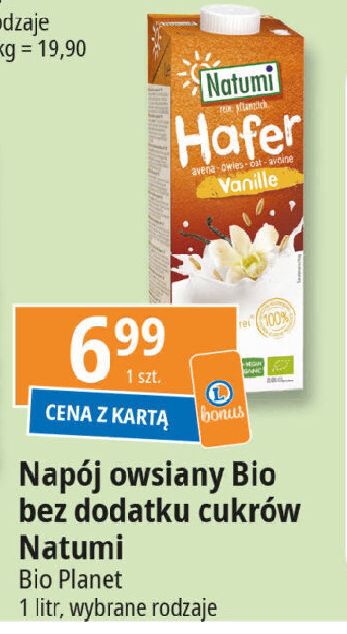 Napój owsiany waniliowy NATUMI promocja