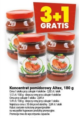 Koncentrat pomidorowy Altex, 180 g promocja w Twój Market