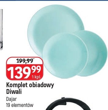 Komplet obiadowy diwali turkus Dajar promocja