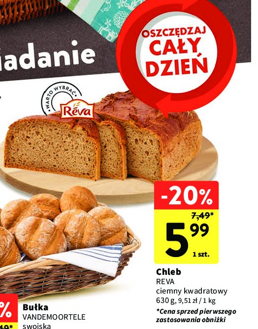 Chleb wiejski kwadrat Reva promocja