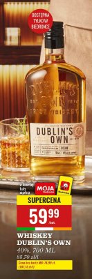 Whiskey Dublin's Own 40% 700 ml promocja w Biedronka
