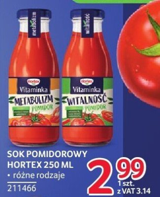 Sok pomidorowy Hortex 250 ml różne rodzaje promocja w Selgros