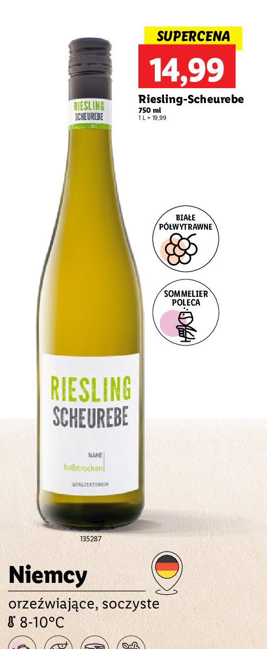 Wino Riesling scheurebe promocja w Lidl