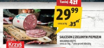 Salceson z zielonym pieprzem masarnia Krzyś promocja w Arhelan