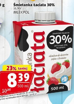 Śmietanka łaciata 30% promocja w Prim Market