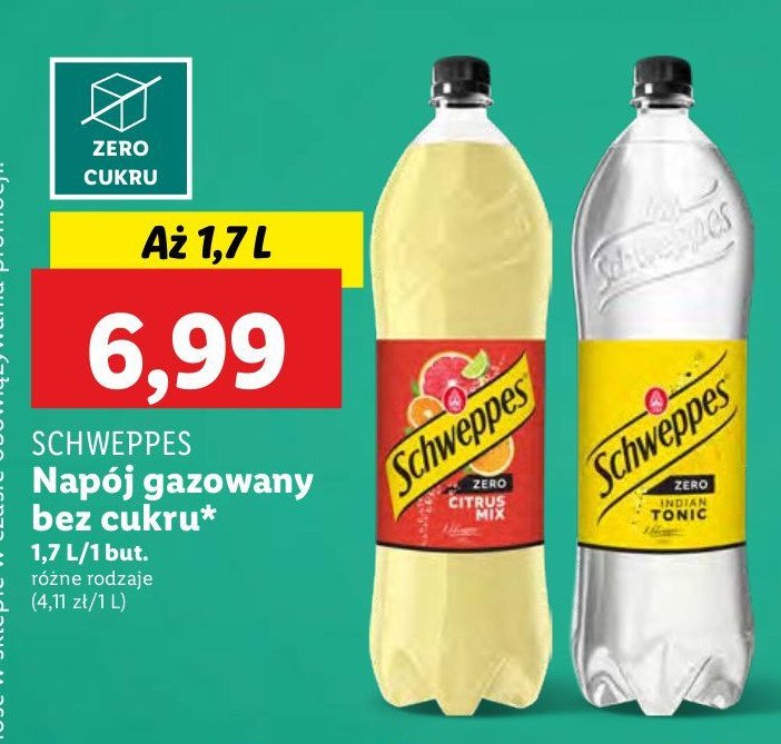 Napój citrus mix zero Schweppes promocja