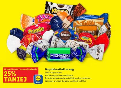 Wszystkie cukierki na wagę promocja w Lidl