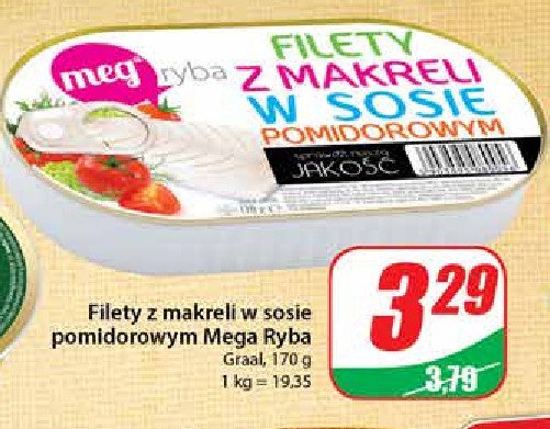 Filety z makreli w sosie pomidorowym Mega ryba promocja